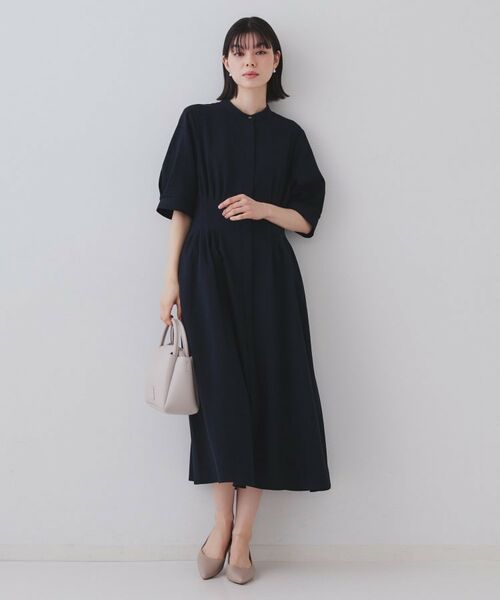 OPAQUE.CLIP / オペーク ドット クリップ ロング・マキシ丈ワンピース | ピンタックフィット&フレアワンピース【洗濯機洗い可】 | 詳細12