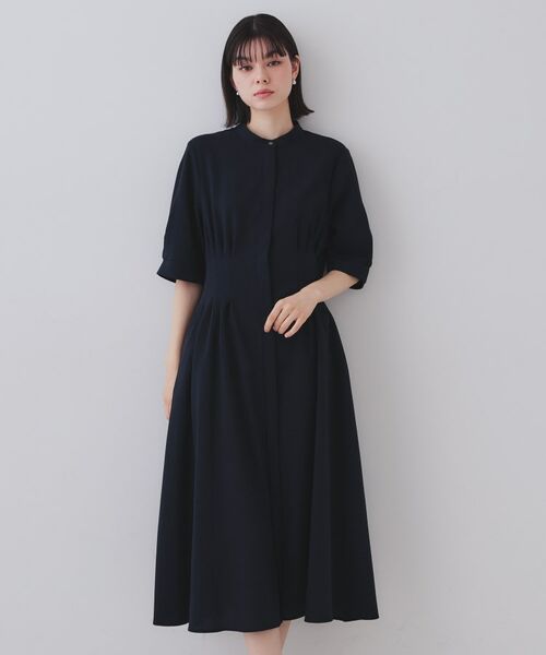 OPAQUE.CLIP / オペーク ドット クリップ ロング・マキシ丈ワンピース | ピンタックフィット&フレアワンピース【洗濯機洗い可】 | 詳細15