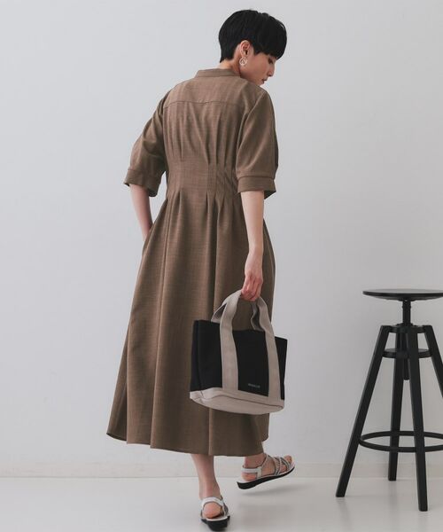 OPAQUE.CLIP / オペーク ドット クリップ ロング・マキシ丈ワンピース | ピンタックフィット&フレアワンピース【洗濯機洗い可】 | 詳細2