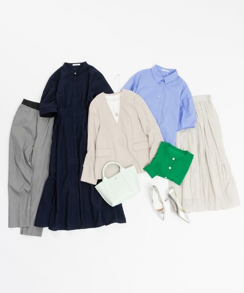 OPAQUE.CLIP / オペーク ドット クリップ ロング・マキシ丈ワンピース | ピンタックフィット&フレアワンピース【洗濯機洗い可】 | 詳細22