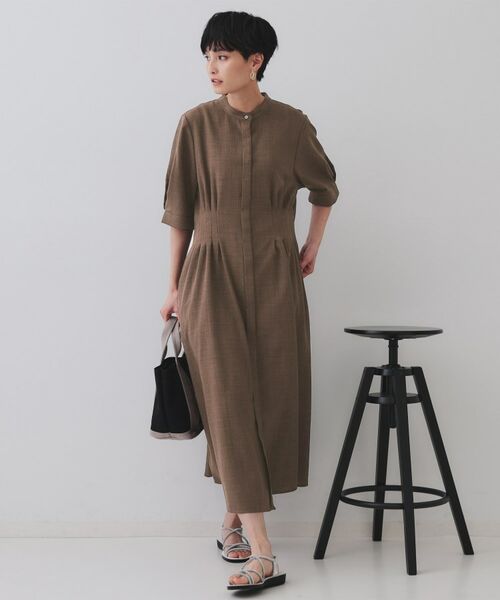 OPAQUE.CLIP / オペーク ドット クリップ ロング・マキシ丈ワンピース | ピンタックフィット&フレアワンピース【洗濯機洗い可】 | 詳細4