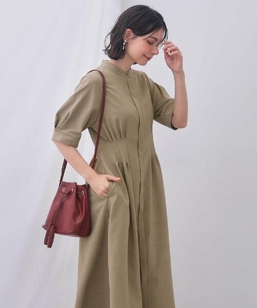 OPAQUE.CLIP / オペーク ドット クリップ ロング・マキシ丈ワンピース | ピンタックフィット&フレアワンピース【洗濯機洗い可】 | 詳細6