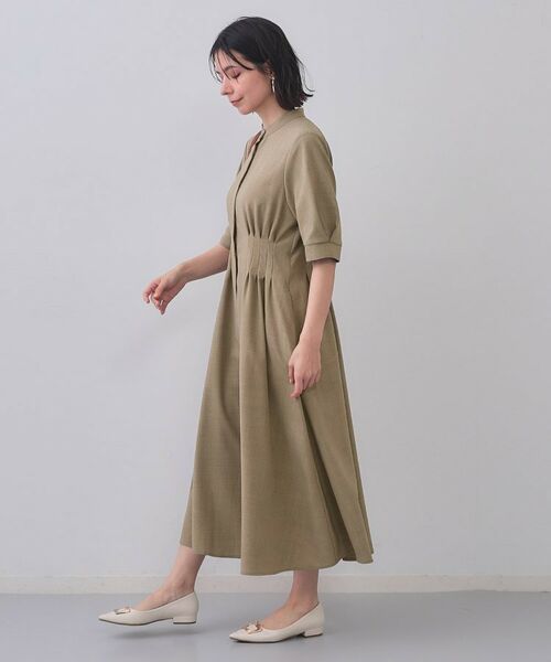 OPAQUE.CLIP / オペーク ドット クリップ ロング・マキシ丈ワンピース | ピンタックフィット&フレアワンピース【洗濯機洗い可】 | 詳細9