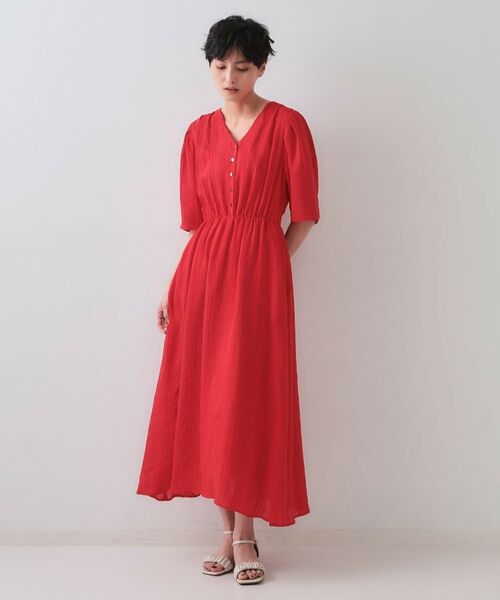 OPAQUE.CLIP / オペーク ドット クリップ ロング・マキシ丈ワンピース | Vネックフィット&フレアワンピース | 詳細10