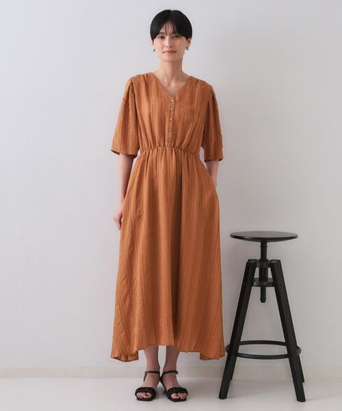 OPAQUE.CLIP / オペーク ドット クリップ ロング・マキシ丈ワンピース | Vネックフィット&フレアワンピース | 詳細13