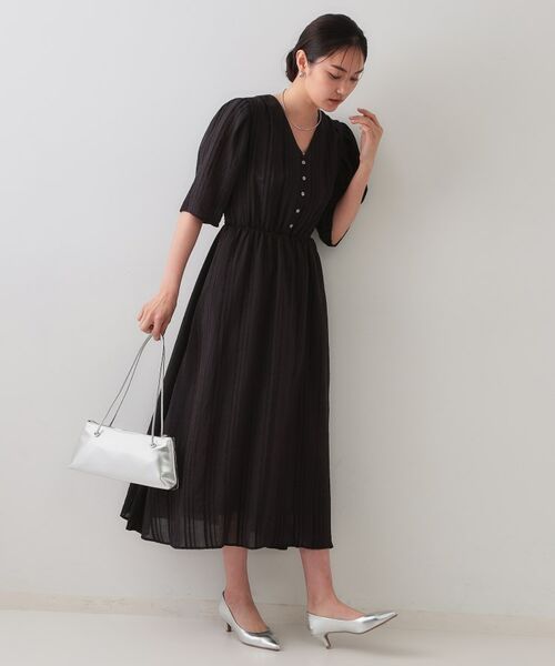 OPAQUE.CLIP / オペーク ドット クリップ ロング・マキシ丈ワンピース | Vネックフィット&フレアワンピース | 詳細2