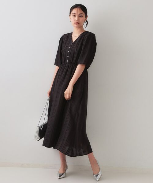 OPAQUE.CLIP / オペーク ドット クリップ ロング・マキシ丈ワンピース | Vネックフィット&フレアワンピース | 詳細3