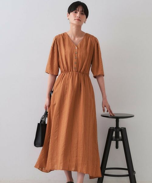 OPAQUE.CLIP / オペーク ドット クリップ ロング・マキシ丈ワンピース | Vネックフィット&フレアワンピース | 詳細5