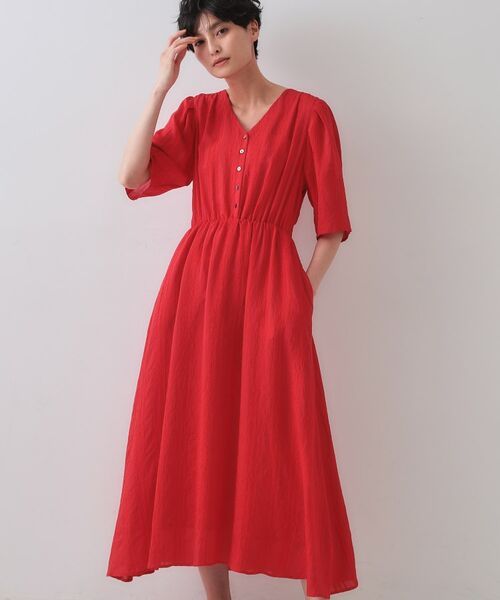 OPAQUE. CLIP/オペーク ドット クリップ ランダムストライプ フィット&フレアワンピース レッド(062) 38(M) OPAQUE. CLIP/オペーク ドット クリップ ランダムストライプ フィット&フレアワンピース レッド(062) 38(M)