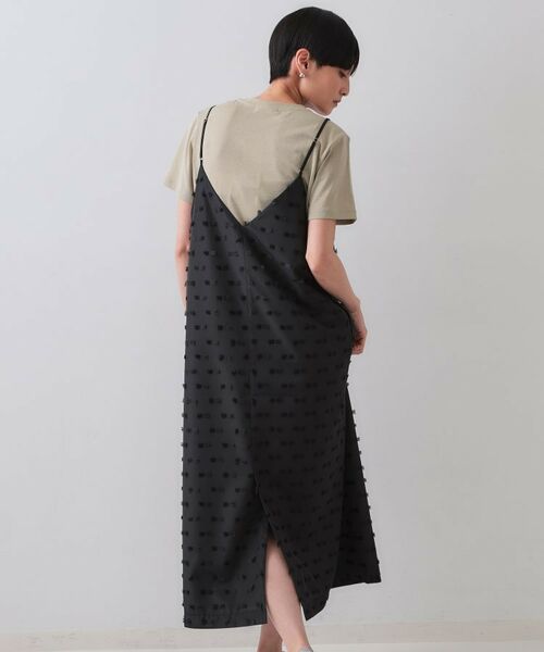 OPAQUE.CLIP / オペーク ドット クリップ ワンピース | リボンジャカードキャミワンピース【洗濯機洗い可】 | 詳細1