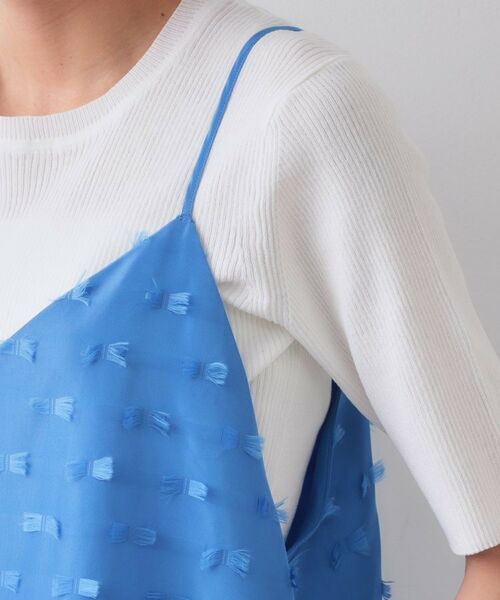 OPAQUE.CLIP / オペーク ドット クリップ ワンピース | リボンジャカードキャミワンピース【洗濯機洗い可】 | 詳細14