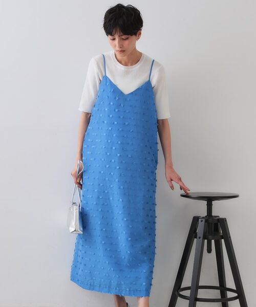 OPAQUE.CLIP / オペーク ドット クリップ ワンピース | リボンジャカードキャミワンピース【洗濯機洗い可】 | 詳細5