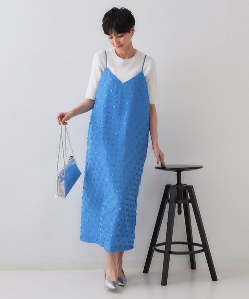 OPAQUE.CLIP / オペーク ドット クリップ ワンピース | リボンジャカードキャミワンピース【洗濯機洗い可】 | 詳細6