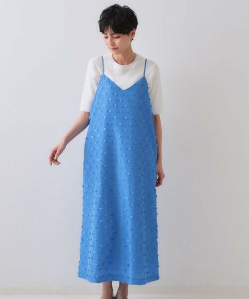 OPAQUE.CLIP / オペーク ドット クリップ ワンピース | リボンジャカードキャミワンピース【洗濯機洗い可】 | 詳細9