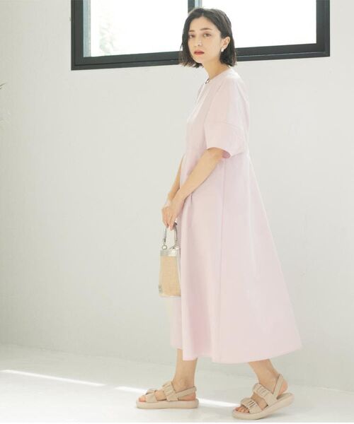 OPAQUE.CLIP / オペーク ドット クリップ ロング・マキシ丈ワンピース | サッカーストライプワンピース【吸水速乾/イージーアイロン/洗濯機洗い可】 | 詳細12