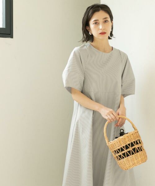 OPAQUE.CLIP / オペーク ドット クリップ ロング・マキシ丈ワンピース | サッカーストライプワンピース【吸水速乾/イージーアイロン/洗濯機洗い可】 | 詳細19