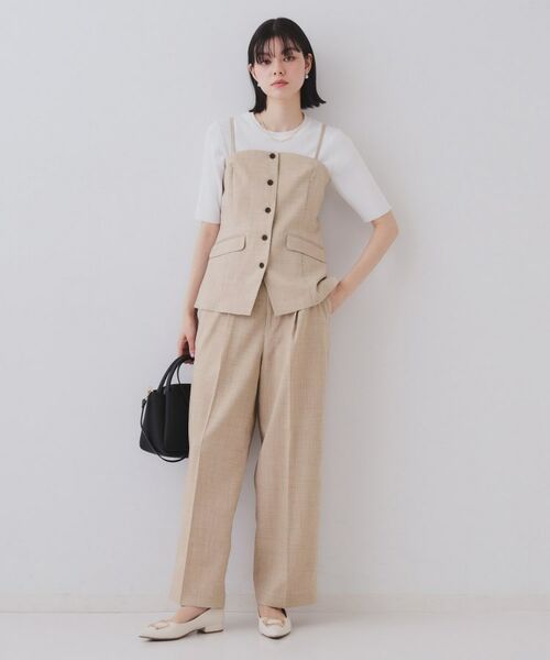 OPAQUE.CLIP / オペーク ドット クリップ パンツ | メランジワイドパンツ/セットアップ対応可【洗濯機洗い可】 | 詳細6