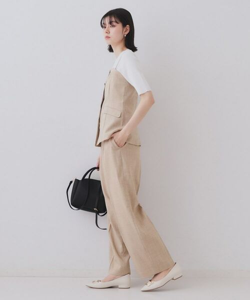 OPAQUE.CLIP / オペーク ドット クリップ パンツ | メランジワイドパンツ/セットアップ対応可【洗濯機洗い可】 | 詳細7