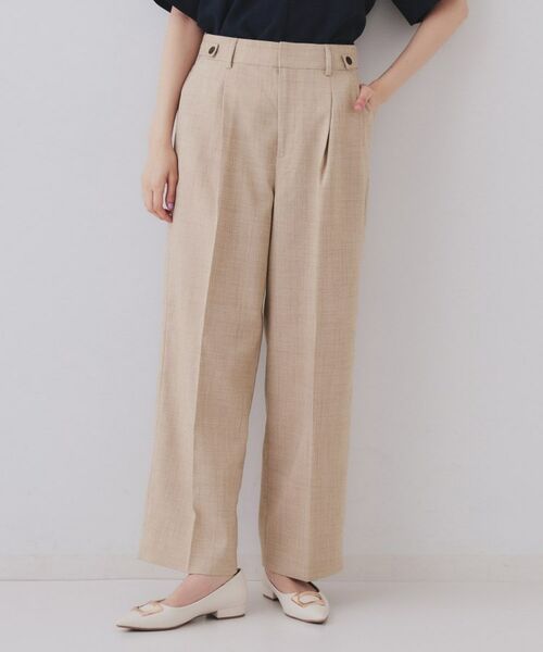 OPAQUE.CLIP / オペーク ドット クリップ パンツ | メランジワイドパンツ/セットアップ対応可【洗濯機洗い可】 | 詳細9