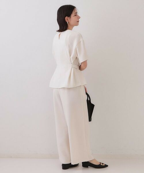 OPAQUE.CLIP / オペーク ドット クリップ パンツ | ストレッチジャカードイージーワイドパンツ/セットアップ対応可【洗濯機洗い可】 | 詳細3