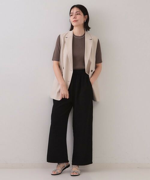 OPAQUE.CLIP / オペーク ドット クリップ パンツ | ストレッチジャカードイージーワイドパンツ/セットアップ対応可【洗濯機洗い可】 | 詳細6