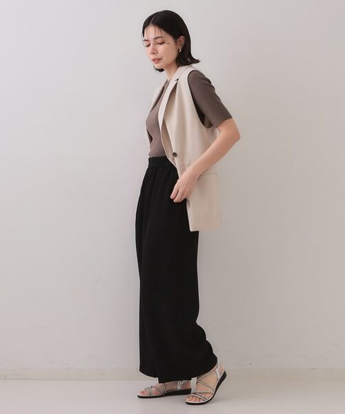 OPAQUE.CLIP / オペーク ドット クリップ パンツ | ストレッチジャカードイージーワイドパンツ/セットアップ対応可【洗濯機洗い可】 | 詳細7