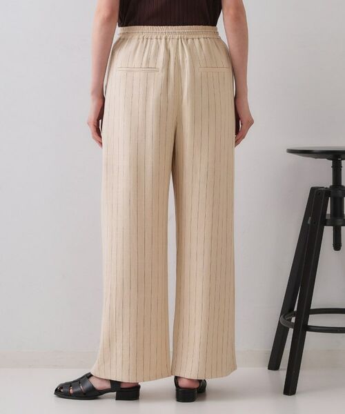 OPAQUE.CLIP / オペーク ドット クリップ パンツ | 麻混ストライプイージーワイドパンツ【洗濯機洗い可】 | 詳細11