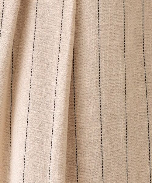 OPAQUE.CLIP / オペーク ドット クリップ パンツ | 麻混ストライプイージーワイドパンツ【洗濯機洗い可】 | 詳細4