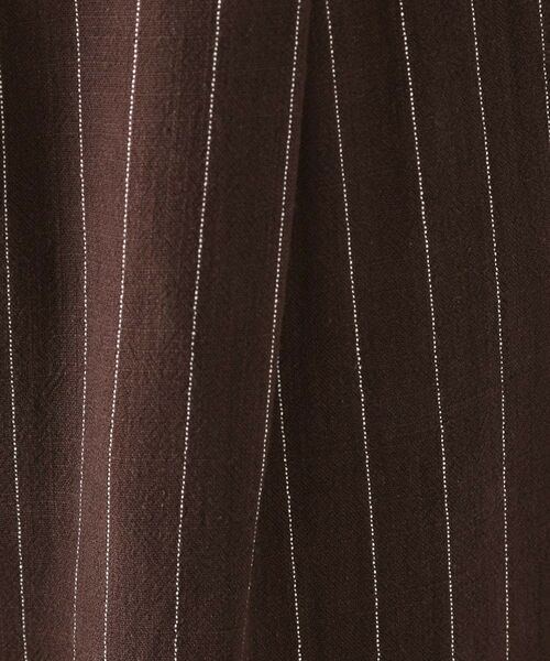 OPAQUE.CLIP / オペーク ドット クリップ パンツ | 麻混ストライプイージーワイドパンツ【洗濯機洗い可】 | 詳細8