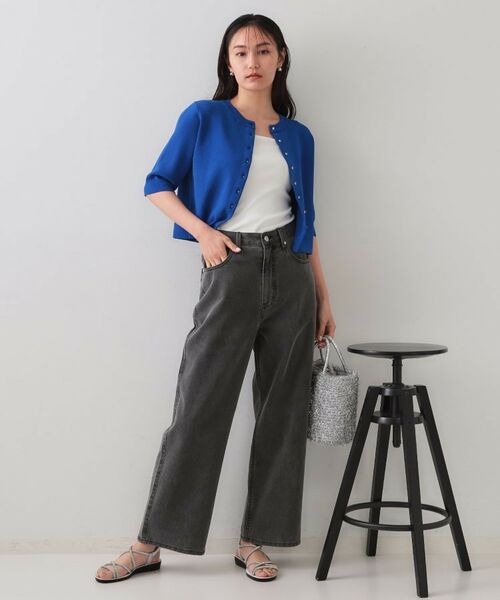 OPAQUE.CLIP / オペーク ドット クリップ デニムパンツ | ワイドストレートカラーデニム【洗濯機洗い可】 | 詳細2