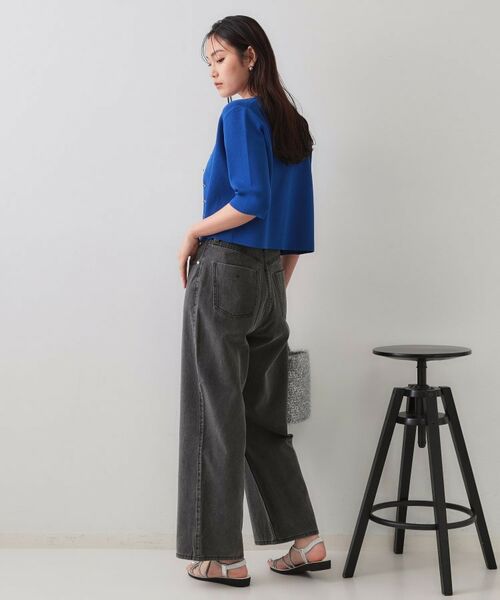 OPAQUE.CLIP / オペーク ドット クリップ デニムパンツ | ワイドストレートカラーデニム【洗濯機洗い可】 | 詳細3