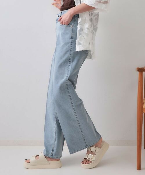 OPAQUE.CLIP / オペーク ドット クリップ デニムパンツ | ストレッチライトオンスワイドデニム【洗濯機洗い可】 | 詳細1