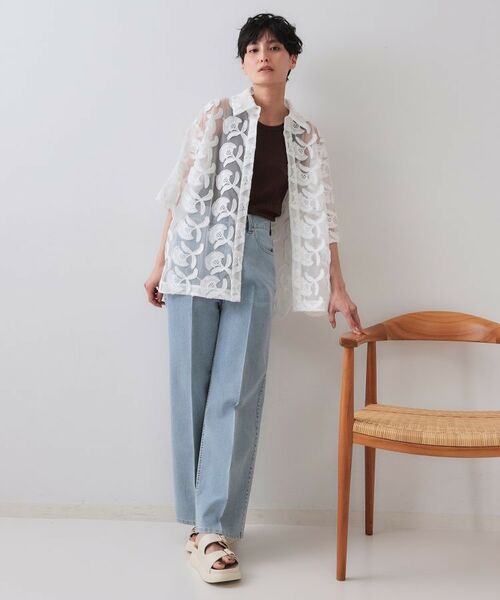 OPAQUE.CLIP / オペーク ドット クリップ デニムパンツ | ストレッチライトオンスワイドデニム【洗濯機洗い可】 | 詳細2