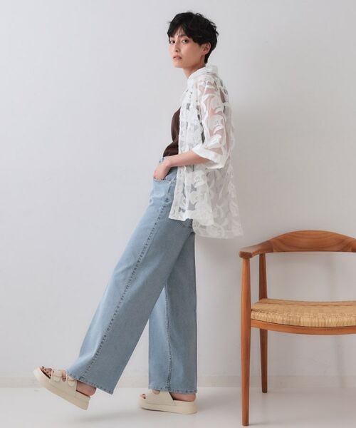 OPAQUE.CLIP / オペーク ドット クリップ デニムパンツ | ストレッチライトオンスワイドデニム【洗濯機洗い可】 | 詳細3