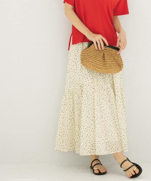 OPAQUE.CLIP / オペーク ドット クリップ ロング・マキシ丈スカート | ギャザーフレアスカート/オーガニックコットン混【洗濯機洗い可】 | 詳細20