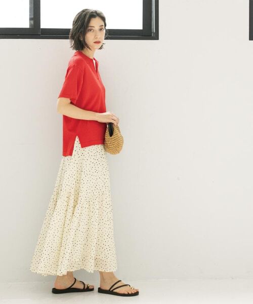 OPAQUE.CLIP / オペーク ドット クリップ ロング・マキシ丈スカート | ギャザーフレアスカート/オーガニックコットン混【洗濯機洗い可】 | 詳細21