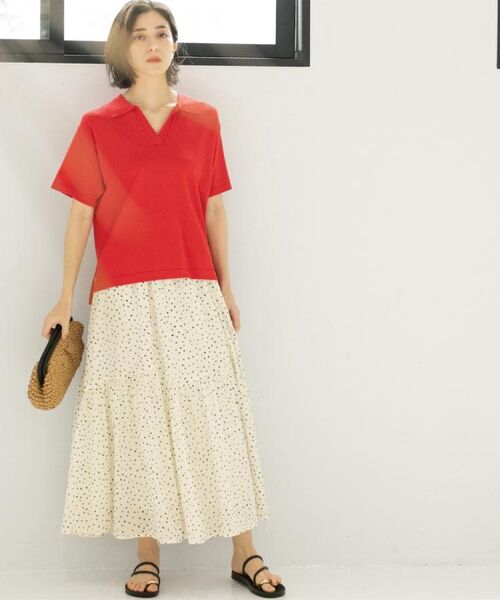 OPAQUE.CLIP / オペーク ドット クリップ ロング・マキシ丈スカート | ギャザーフレアスカート/オーガニックコットン混【洗濯機洗い可】 | 詳細22