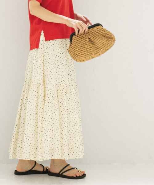 OPAQUE.CLIP / オペーク ドット クリップ ロング・マキシ丈スカート | ギャザーフレアスカート/オーガニックコットン混【洗濯機洗い可】 | 詳細23