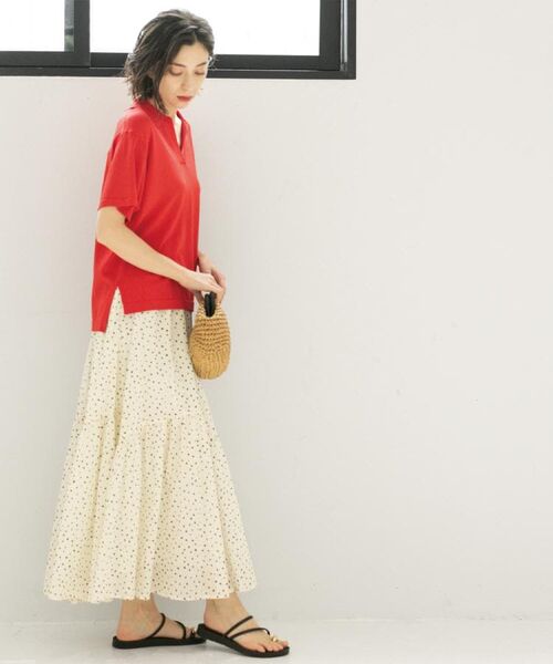OPAQUE.CLIP / オペーク ドット クリップ ロング・マキシ丈スカート | ギャザーフレアスカート/オーガニックコットン混【洗濯機洗い可】 | 詳細24