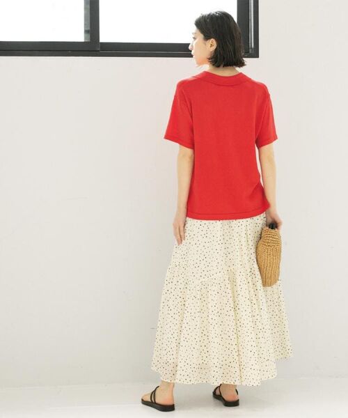 OPAQUE.CLIP / オペーク ドット クリップ ロング・マキシ丈スカート | ギャザーフレアスカート/オーガニックコットン混【洗濯機洗い可】 | 詳細25