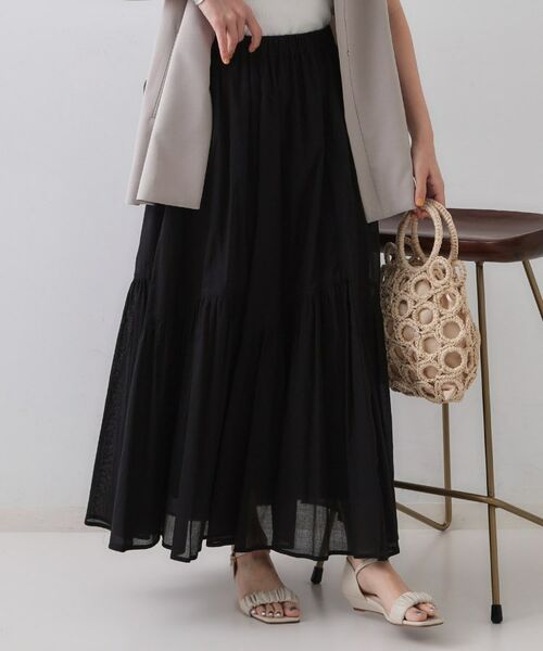 OPAQUE.CLIP / オペーク ドット クリップ ロング・マキシ丈スカート | ギャザーフレアスカート/オーガニックコットン混【洗濯機洗い可】 | 詳細27