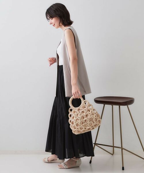 OPAQUE.CLIP / オペーク ドット クリップ ロング・マキシ丈スカート | ギャザーフレアスカート/オーガニックコットン混【洗濯機洗い可】 | 詳細29