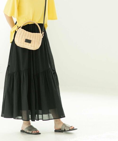 OPAQUE. CLIP/オペーク ドット クリップ ギャザーフレアスカート/オーガニックコットン混【洗濯機洗い可】 ブラック(019) 38(M) OPAQUE. CLIP/オペーク ドット クリップ ギャザーフレアスカート/オーガニックコットン混【洗濯機洗い可】 ブラック(019) 38(M)