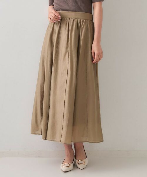 OPAQUE.CLIP / オペーク ドット クリップ ロング・マキシ丈スカート | シアーピンタックフレアスカート【洗濯機洗い可】 | 詳細17