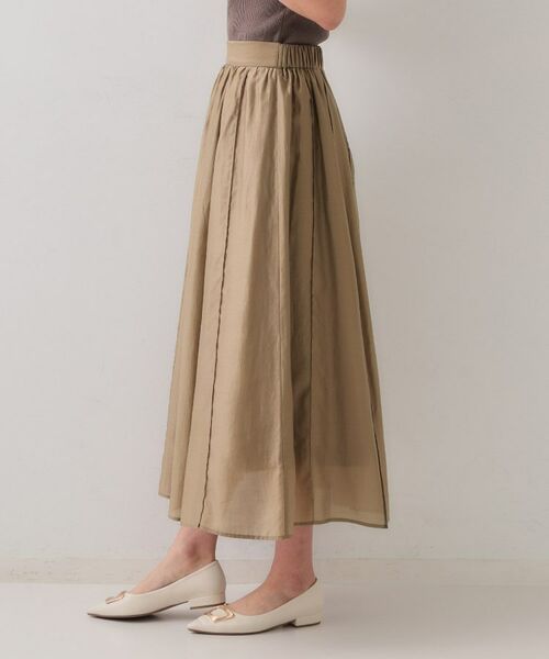 OPAQUE.CLIP / オペーク ドット クリップ ロング・マキシ丈スカート | シアーピンタックフレアスカート【洗濯機洗い可】 | 詳細18