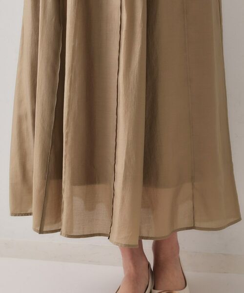 OPAQUE.CLIP / オペーク ドット クリップ ロング・マキシ丈スカート | シアーピンタックフレアスカート【洗濯機洗い可】 | 詳細22