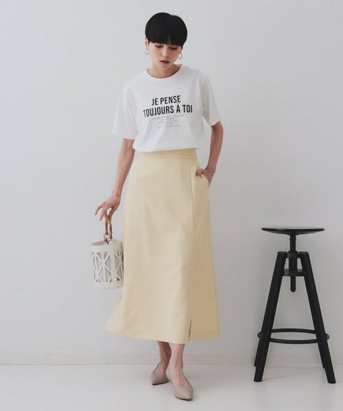 OPAQUE.CLIP / オペーク ドット クリップ ロング・マキシ丈スカート | メランジナローフレアスカート/セットアップ対応可【洗濯機洗い可】 | 詳細3