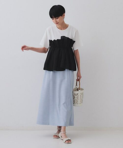 OPAQUE.CLIP / オペーク ドット クリップ ロング・マキシ丈スカート | メランジナローフレアスカート/セットアップ対応可【洗濯機洗い可】 | 詳細6