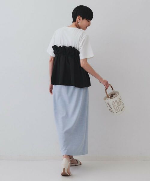 OPAQUE.CLIP / オペーク ドット クリップ ロング・マキシ丈スカート | メランジナローフレアスカート/セットアップ対応可【洗濯機洗い可】 | 詳細7