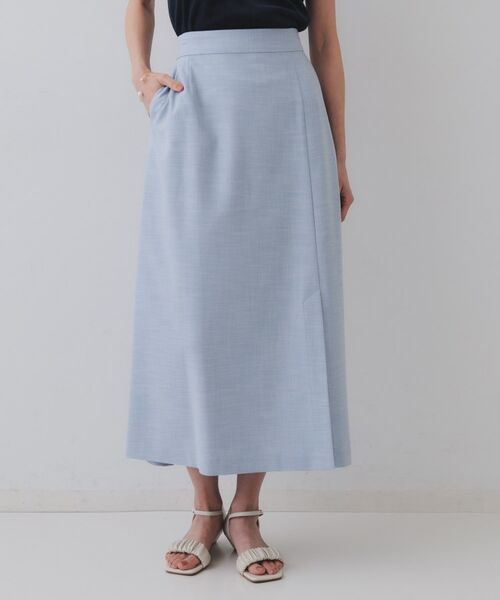 OPAQUE.CLIP / オペーク ドット クリップ ロング・マキシ丈スカート | メランジナローフレアスカート/セットアップ対応可【洗濯機洗い可】 | 詳細9